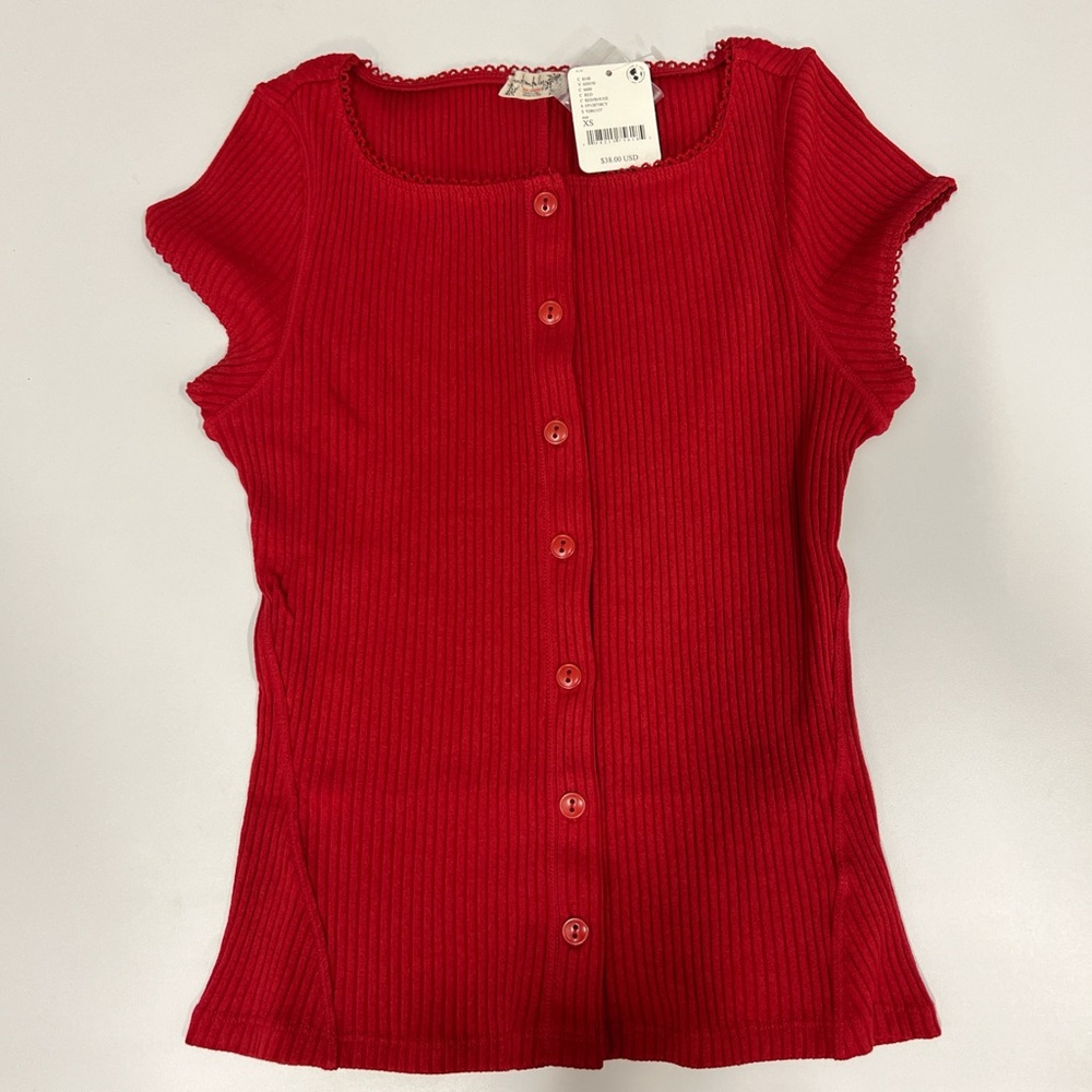 NEW ARRIVAL NWT free people xs red most wanted cardigan